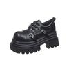 Fashion 8CM NEW Chunky Platform High Heels Women Spring Leather Ankle Buckle Mary Jane Shoes Woman Thick Heeled Pumps Lolita Shoes