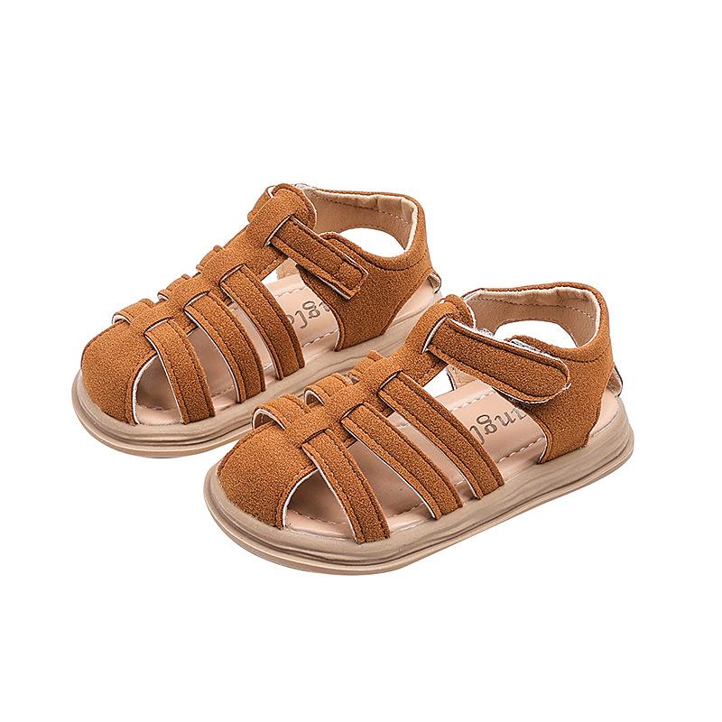 1-6 Years Children Summer Outdoor Beach Shoes Girls Princess Vintage Suede Sandals for Kids Boy New Arrival Footwear I01121