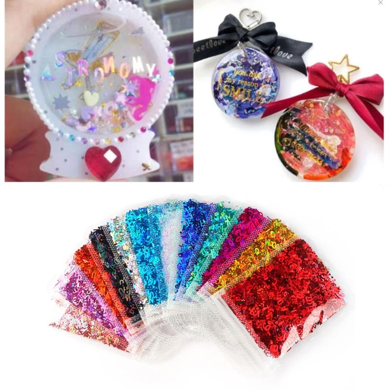 Fashionable Letter Shaped Sequins Craft Filling Materials Elegant Color Soft and Sturdy for Craft Supplies Projects