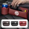 Leather Car Seat Gap Filler Organizer Box Side Storage Bag For MG HS MG4 EV Cyber X MARVEL R ZS ES5 ONE Cyberster MG3 MG5 MG7 Q6