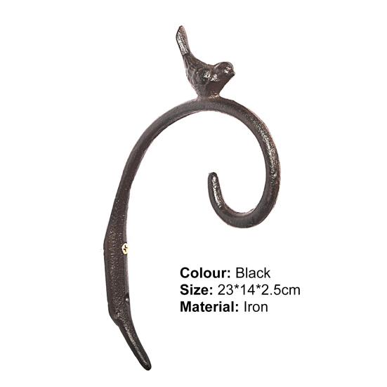 Plant Bracket Multi-purpose Rust-proof Iron Decorative Wall Hook Hanging Plant Bracket for Home