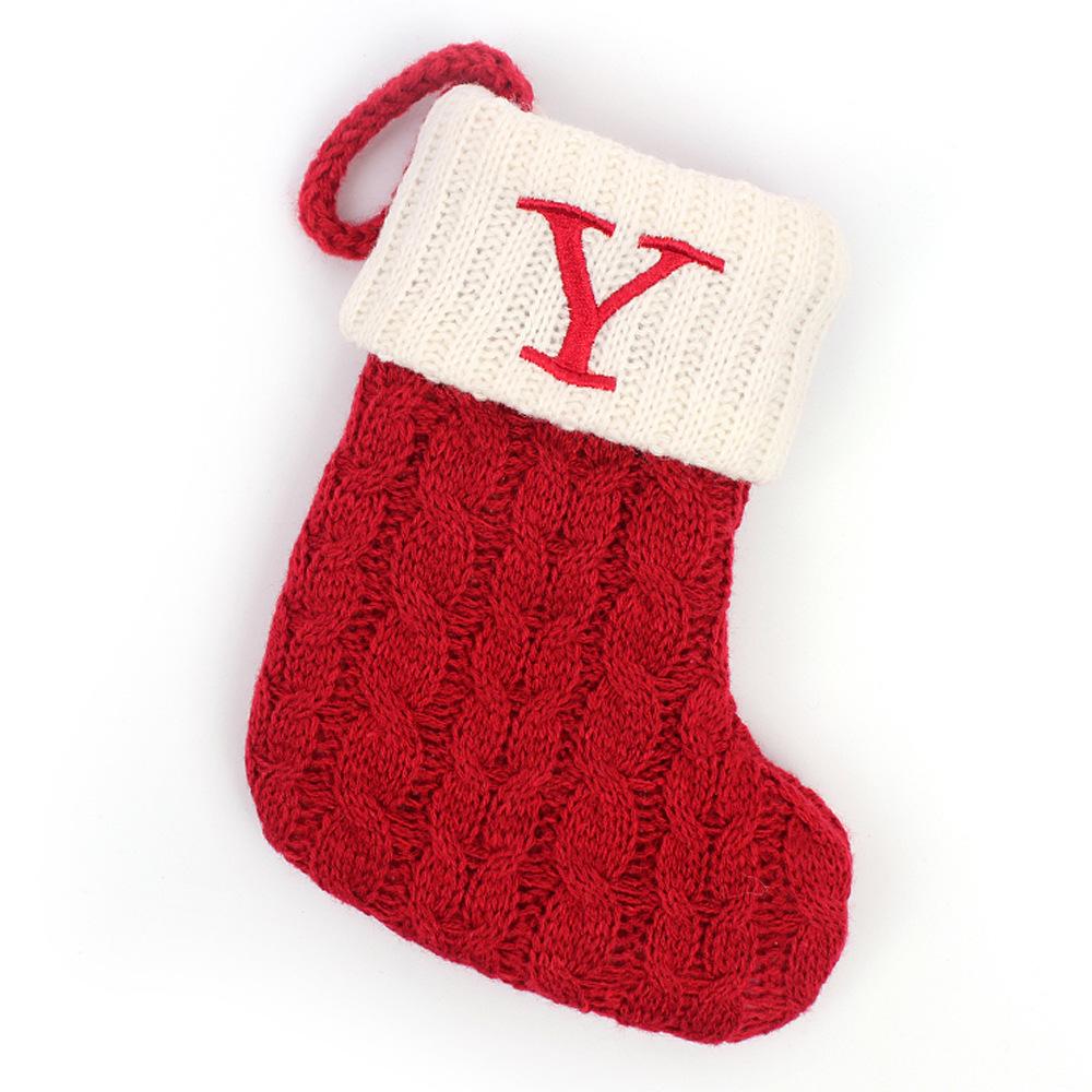 High Quality Exquisite Christmas Socks Candy Bags Letters Christmas Tree Ornaments Decorations Party Supplies