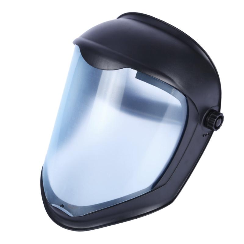Multifunkční ochranná PC maska Zabraňující svařovacímu záření Blokující jiskry Proti zamlžování Ochranná průhledná maska