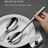 304 Stainless Steel Serving Spoon, Dining Spoon, Commercial Spoon for Hotel and Restaurant, Household Large Skimmer Spoon, Food-Grade Serving Spoon