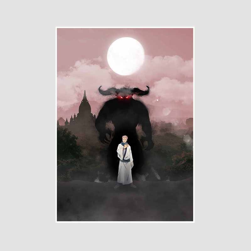 Anime Jujutsu Kaisen Posters Aesthetic White Paper Satoru Gojo Nobara Kugisaki Poster Wall Art Painting Study Home Decor Room Bar Decoration Pictures