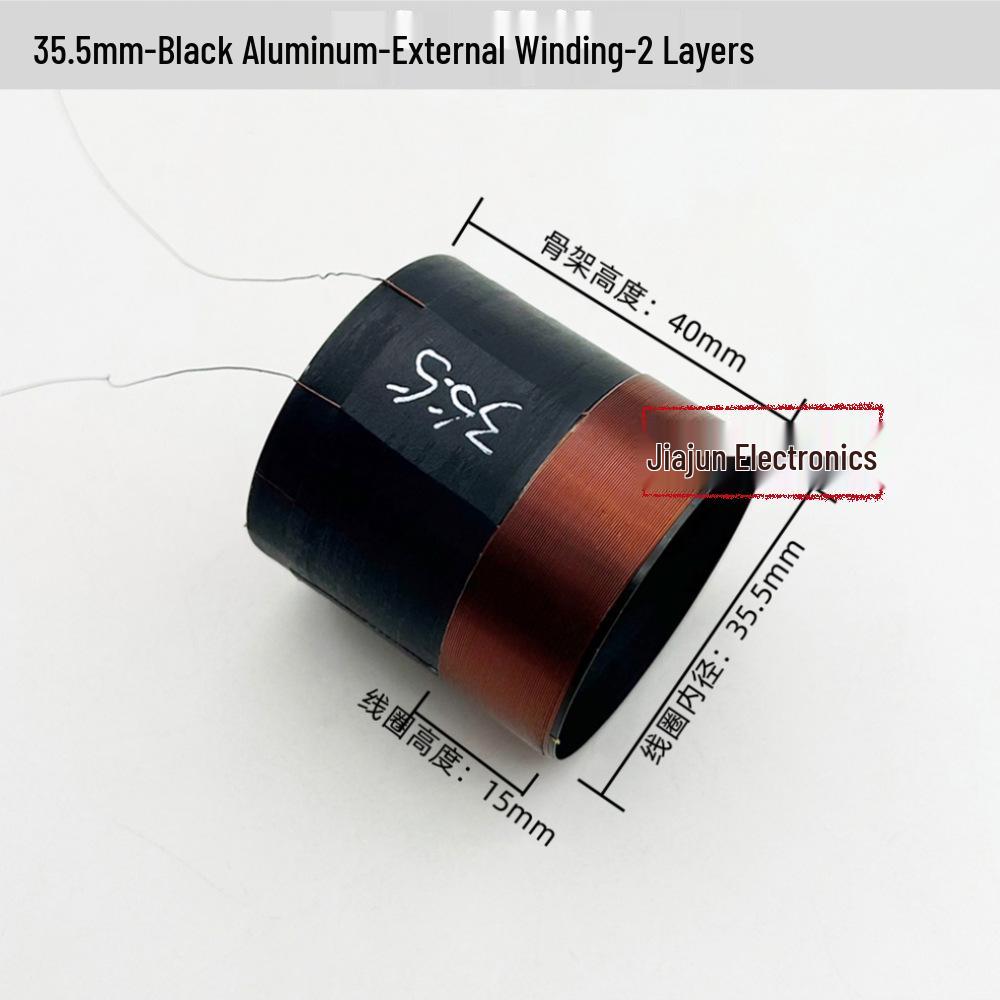 Black Aluminum Woofer Voice Coil Repair Kit - Core Wire: 25-125, Coil Sizes: 65.5mm, 75.5mm, 99.5mm