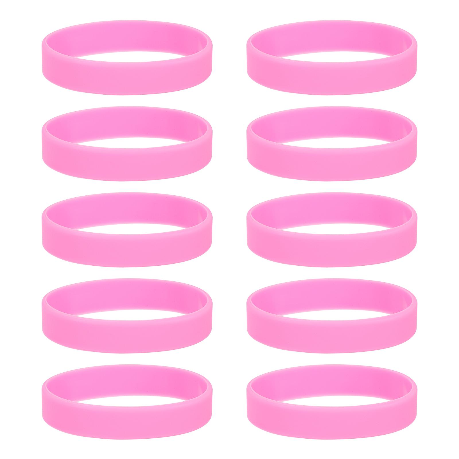 

10/20/30Pcs 3.54 Silicone Rubber Bands Non-slip Flat Elastic Rubber Wrapping Bands for Books Trap Art Wrapping Paper Cord Wraps 10pcs рожевий