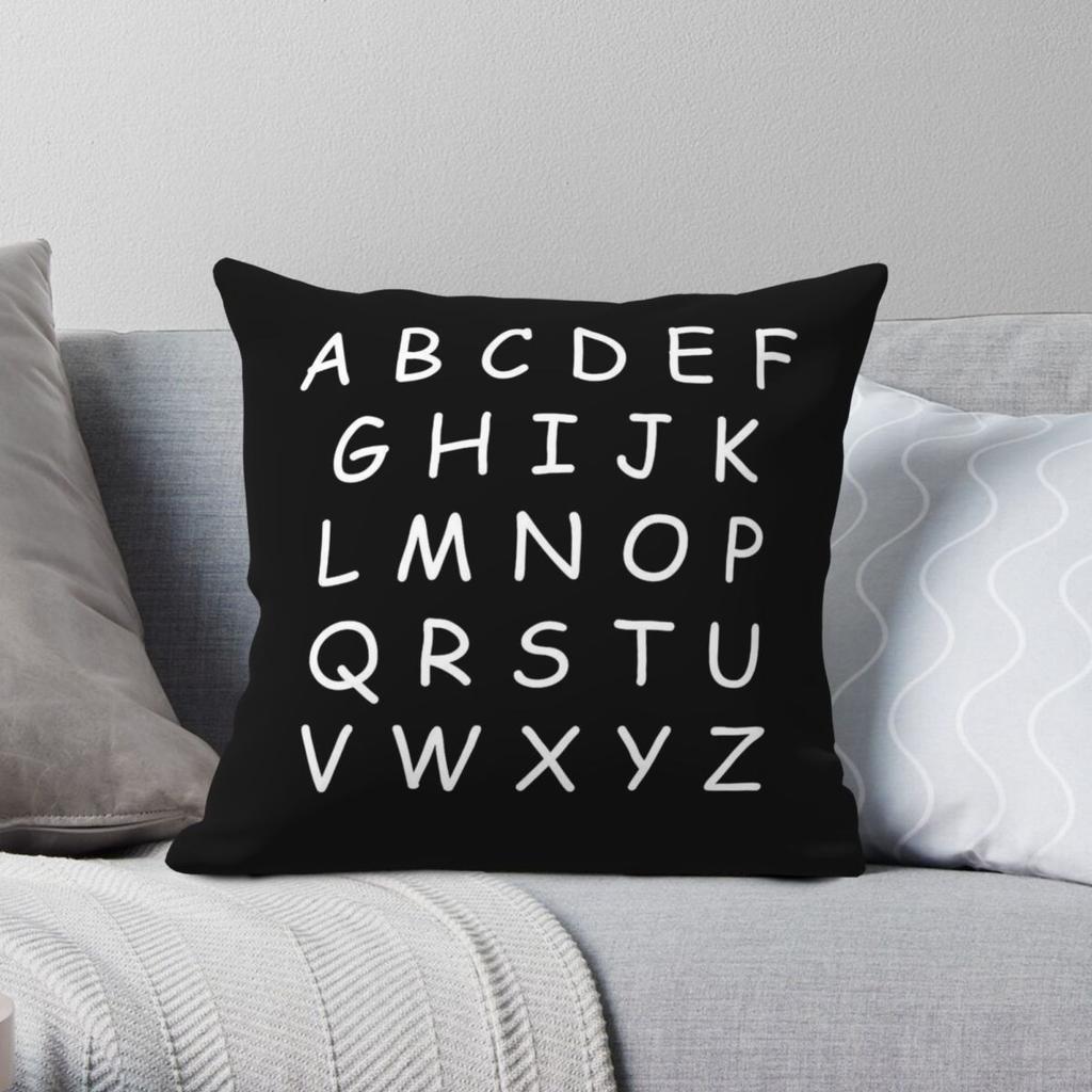 Comic Sans Letters Square Pillowcase Polyester Linen Velvet Creative Zip Decorative Pillow Case Home Cushion Cover