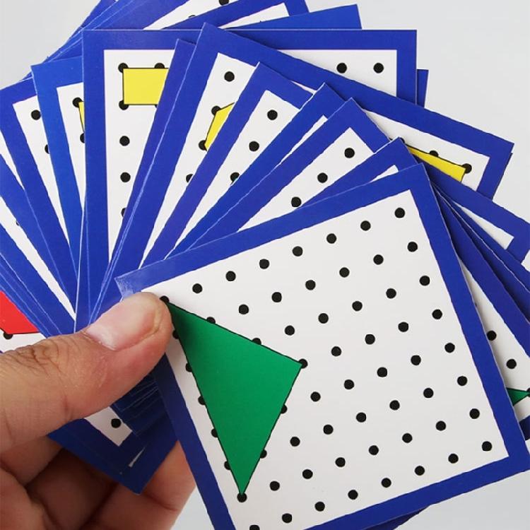 Fun Educational Toy With Wooden Geoboard And Elastic Rubber Bands for Kid Fine Motor Skills Logical Thinking Development