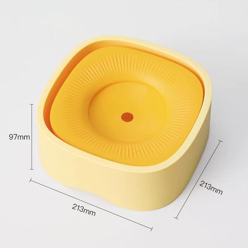 Dog Drinking Water Bowl Floating Non-Wetting Mouth Cat Bowl Without Spill Drinking Water Dispenser Plastic Anti-Over Dog Bowl