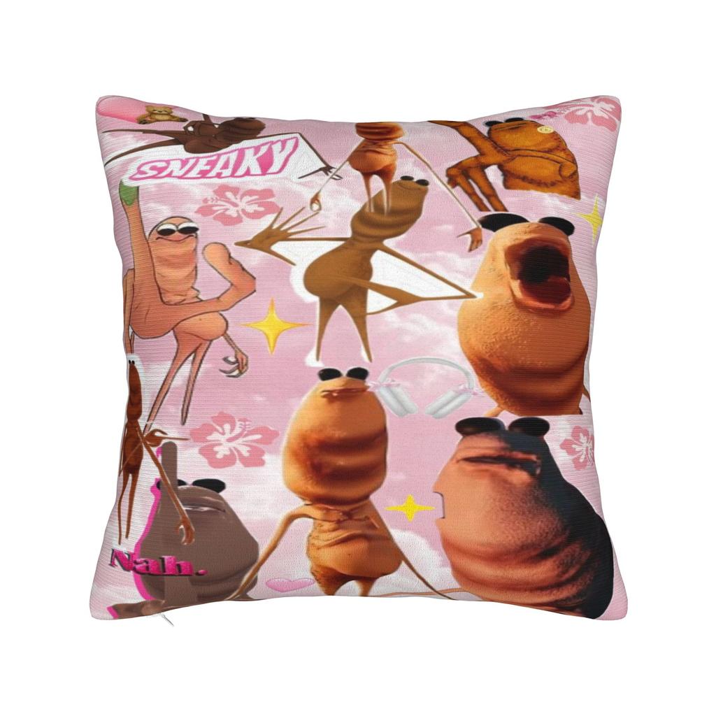 Marcus the Worm Funny Meme Printed Pillowcase Cushion Cover  Throw Pillow Cover Y2K Seat Decoration Zippered Multi-Size