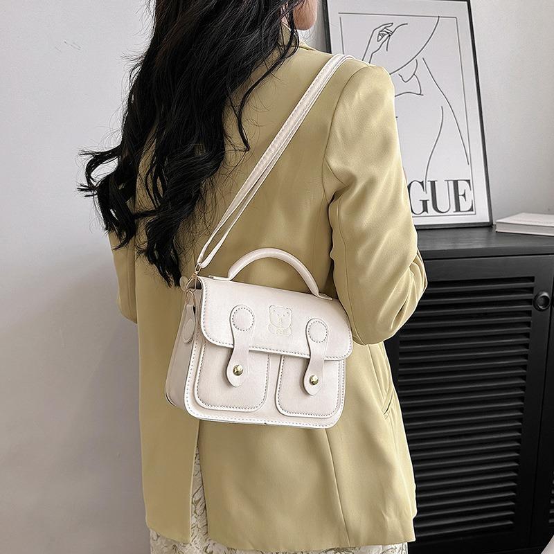 Fashion Portable Cambridge Bag New Simple Design Sense Small Square Bag Niche Texture Versatile Shoulder Messenger Bag Commute