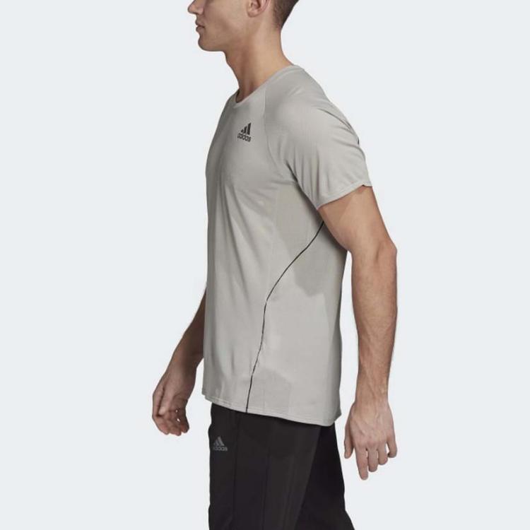 Adidas Runner Comfortable Breathable Short Sleeve T-Shirt Men Tops Gray GC6715