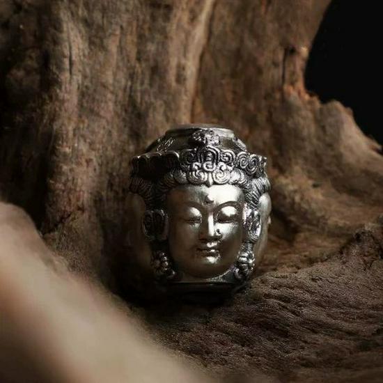 Guochao Three-Faced Buddha Beads for DIY: Wénwán Hand String, Top Bead, Waist Bead, Back Cloud. DIY Jewelry Kit