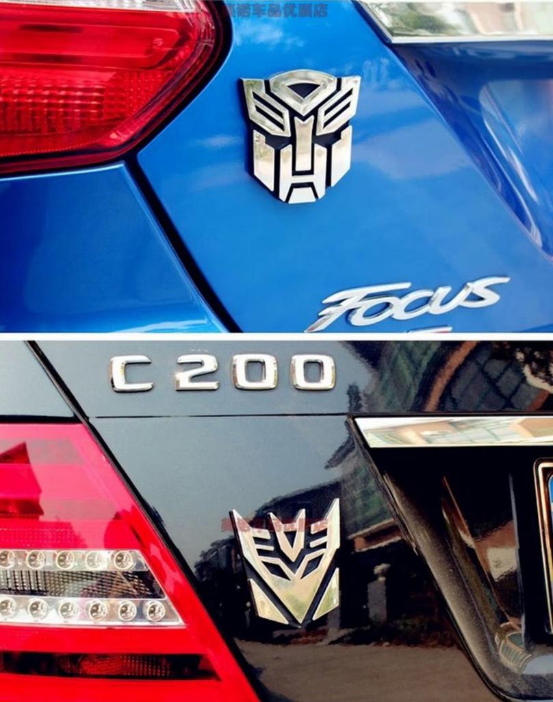 Autobots Badge Decepticons Logo Aluminum Alloy Stickers Transformation Toys Emblem Decal Phone Decoration Mobile Accessories 3D Kid Friendly