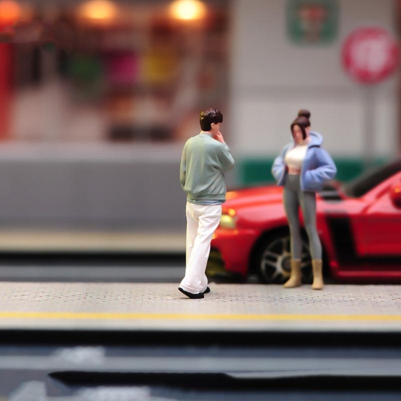 1/64 Scale Miniature Scene Model Handcrafted Exquisites Resins People Scene Figure For Home Decoration And Display