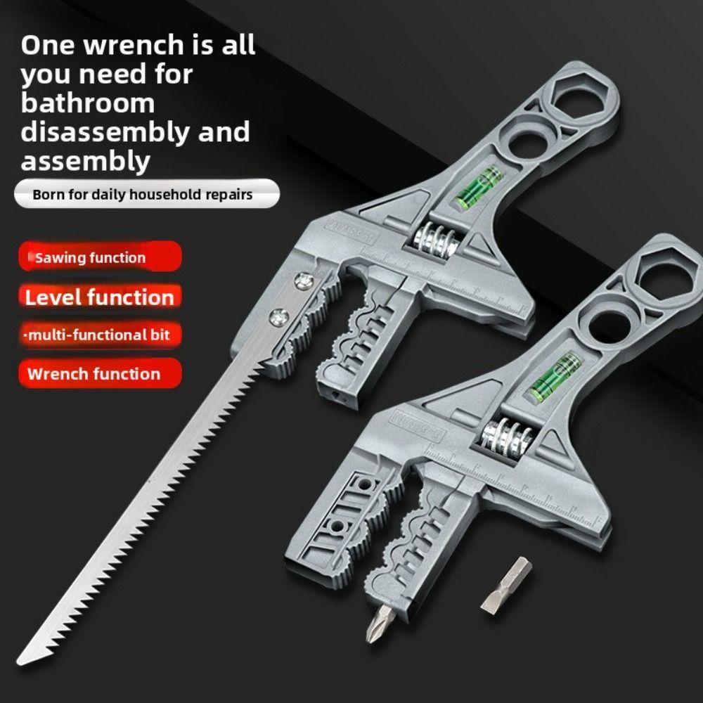 Large Opening Bathroom Wrench Aluminum Zinc Zinc Alloy Water Heating Wrench Multifunctional Wrench Home Use