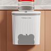 Wall Mounted Garbage Bin with Lid Large Capacity Easy To Install Cabinet Door Trash Can Food Garbage Holder