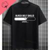 Unisex Funny Karate Graphic TShirt  Keep Training Until The Belt Turns Black Slogan Pure Cotton Shortsleeve Sports Tshirt