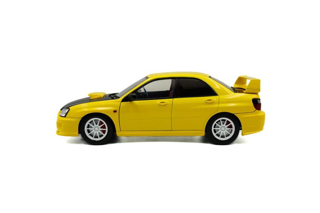 SOLID O 1/18 Scale Subaru Impreza WRX STI Solid Works 2003 (Yellow) Finished Model (S1812302)