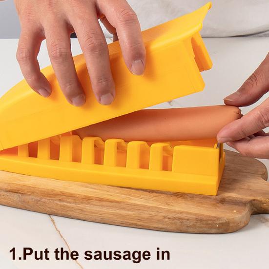 Sausage Cutter Stainless Steel Blade Hot Dog Ham Banana Peel Cutter Multifunctional