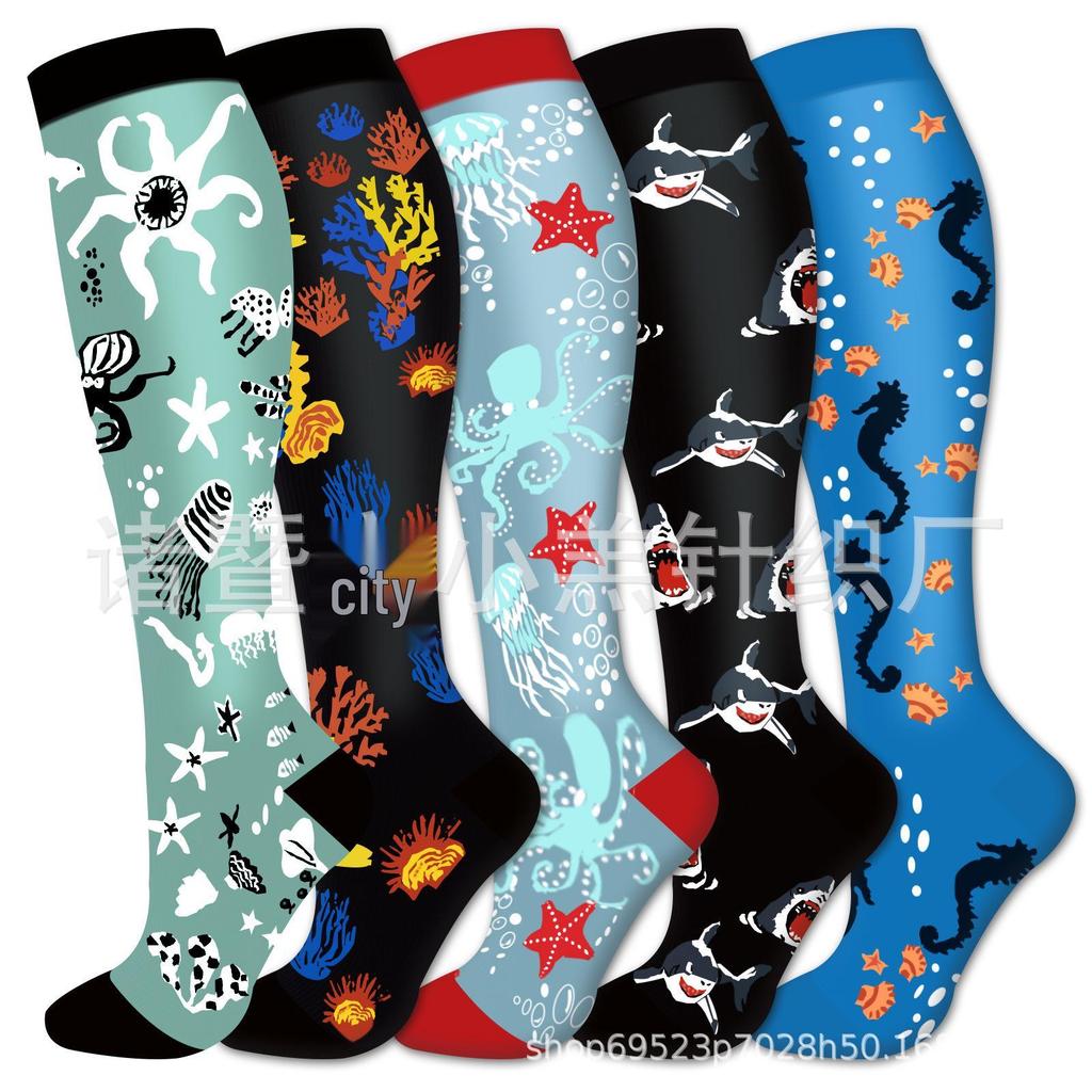 Unisex Long Compression Socks for Cycling, Running, and Marathon