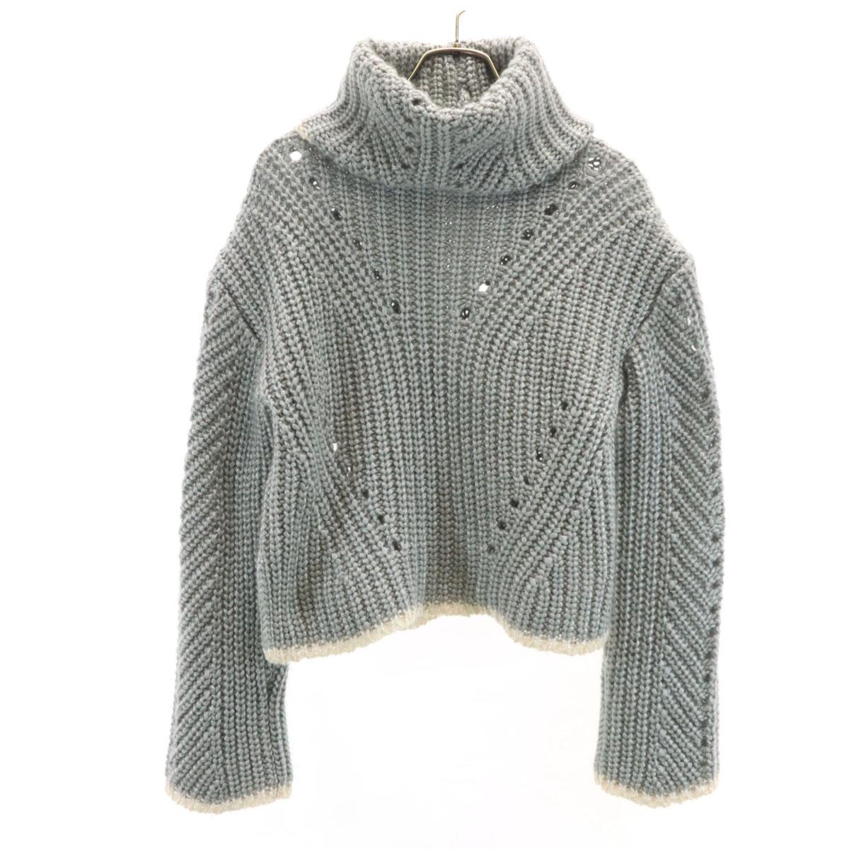 

FENDI Made in Italy Silk Blend Long sleeve Short turtleneck sweater knit Women Used