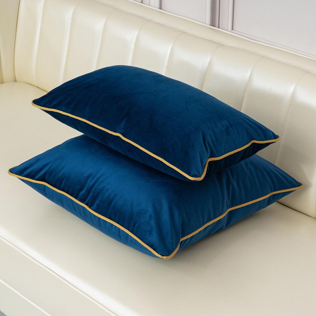 Einfarbige Samtkissenbezüge Weiche Dekorative Kissenbezüge für Sofa Schlafzimmer Heimdekoration Kissenbezug Weiß Grau Schwarz Blau