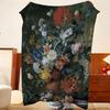 Artist J-Jan v-van H-Huysum Throw Flannel Throw Blanket, Lightweight Cozy, Durable Washable cute Cool