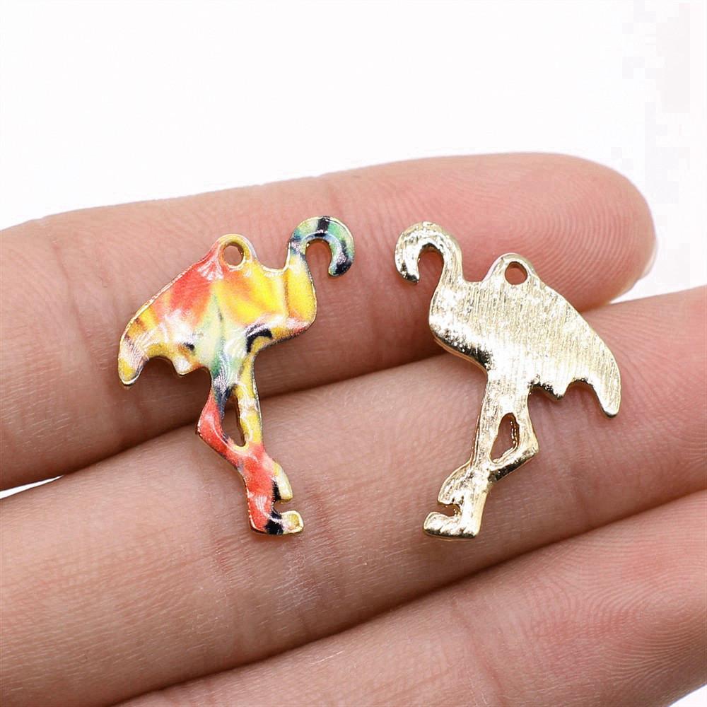 Charms Flamingo Mermaid Enamel Pendants Wedding Jewelry Findings QC054