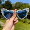 Heart-Shaped Pearl Sunglasses for Men & Women - Fashion Party Shades 2026