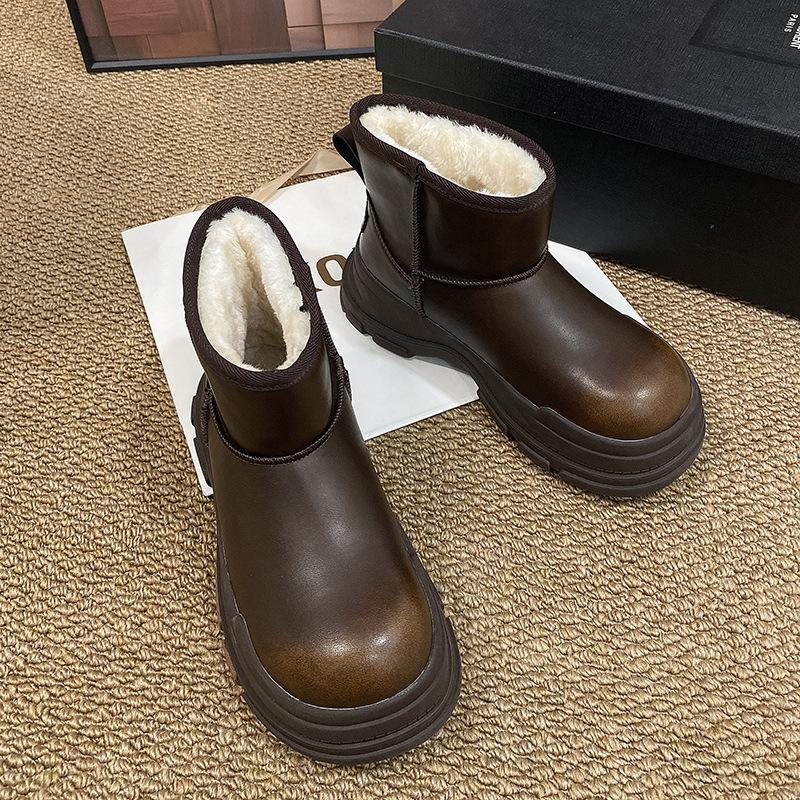 Thick-soled Snow Boots Women's Winter New Outdoor Velvet Warm Women's Shoes Comfortable Cotton Shoes Boots