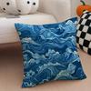 Minimalist Wave Lines Pillow Minimalist Art Cushion Cover Throw Pillow Cover Hidden Button Durable Polyester Chair Cushion