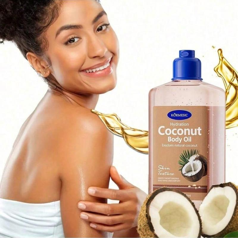Natural Coconut Body Oil for Skin Hydration Deep Moisturizing Nourishing Dry Skin Care 24hr Long Lasting Coconut Oil for Body