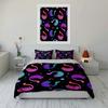 Galactic Cat Pattern Decor Setsuitable For Creative Indoor Decor. Exquisite Three-Piece Bedding Set Gift For Kids And Adults