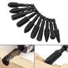 10 Pieces of Woodworking Rotary File Twist Drill, Grinding Head File, (1/4")