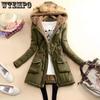 13 Kleuren Dames Winter Dik Warm Parka met Capuchon Katoen Gevoerde Jas Slanke Jas