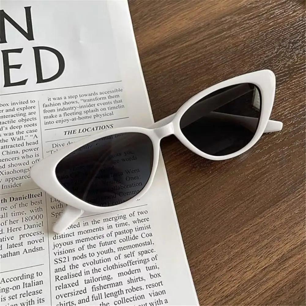 

Cat Eye Shape Sunglasses Beach Sun Protection Sun Glasses Fashion Shades Glasses Small Frame Cat Eye Summer Eyewear белый