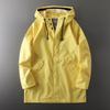 Export Original Tail Single Cut Label Soft Shell Jacket Outwear Men's Spring & Fall Windproof Waterproof Mid Length Long Length Trench Coat Men's Coat