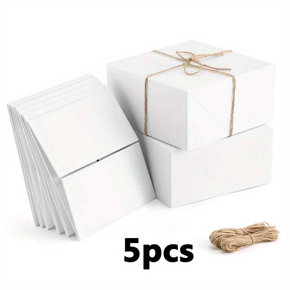 5pcs Premium Gift Boxes with Lids and Hemp Rope Paper Gift Gift Packing Boxes for Christmas Gifts Bridesmaid Proposal Boxes Easy Assemble Boxes