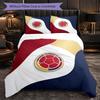 Colombia Football Pattern 3 Pieces Bedding Set Soft Microfiber Duvet Cover with Pillow Cases for Bedroom