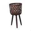 Elevated Flower Pot Holder with Sturdy Wooden Legs
