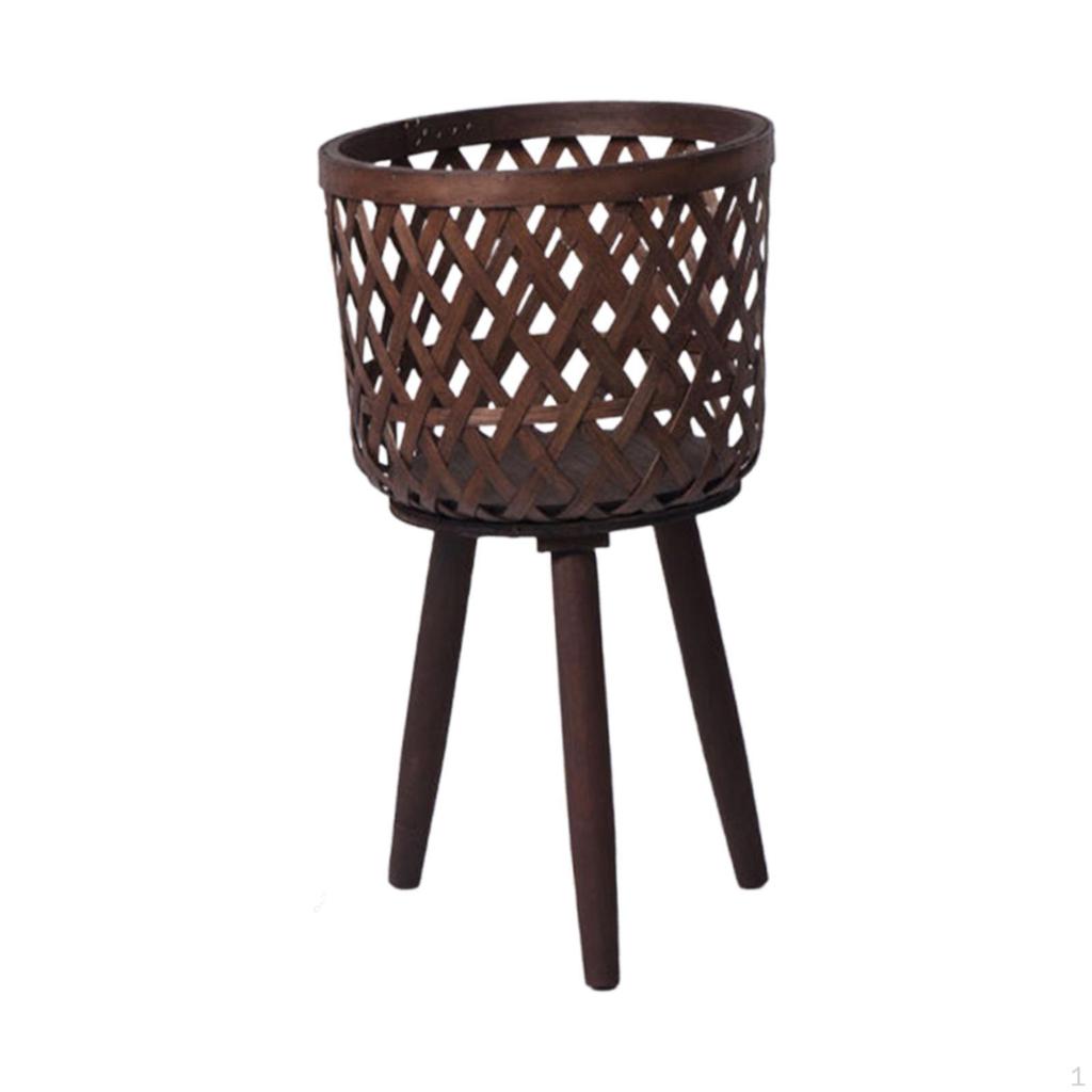 Elevated Flower Pot Holder with Sturdy Wooden Legs