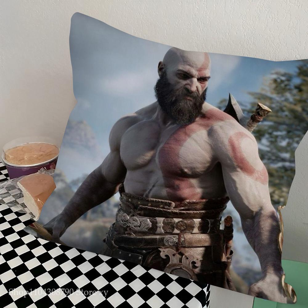 1pc The Last Of Us God Of War Pillow Case Square Bedroom Sofa Leisure Comfort Cushion Car Living Room Home Decoration