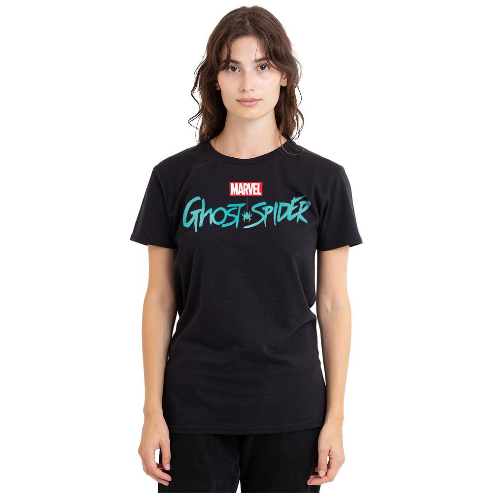 Spider-Man Unisex Adult Ghost-Spider Logo T-Shirt