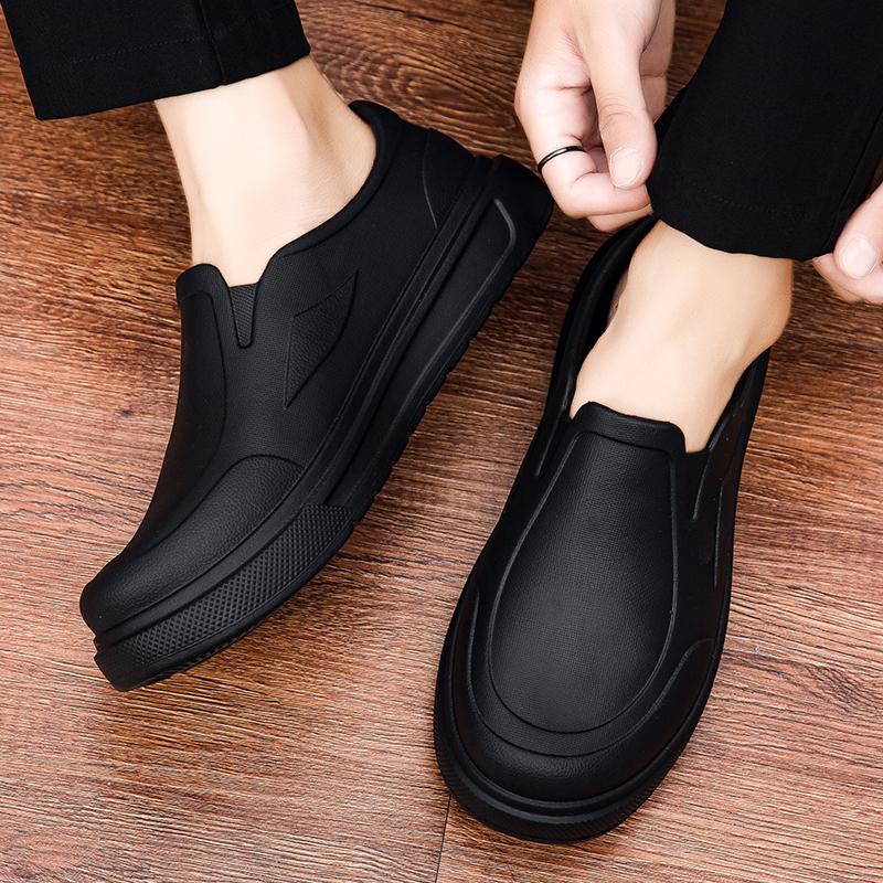 Indoor Men'S Chef Shoes Anti Slip Oil Resistant Waterproof Hotel Work Shoes Quick Drying Breathable Lightweight 39-46