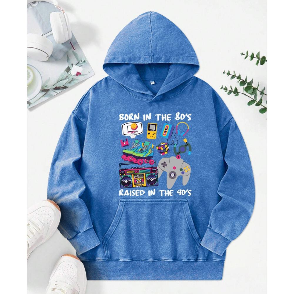 Collection Of Entertainment Tools Printing Women Washed Hoody Creativity Cotton Hoodies Pullover Casual Multicolor Tops