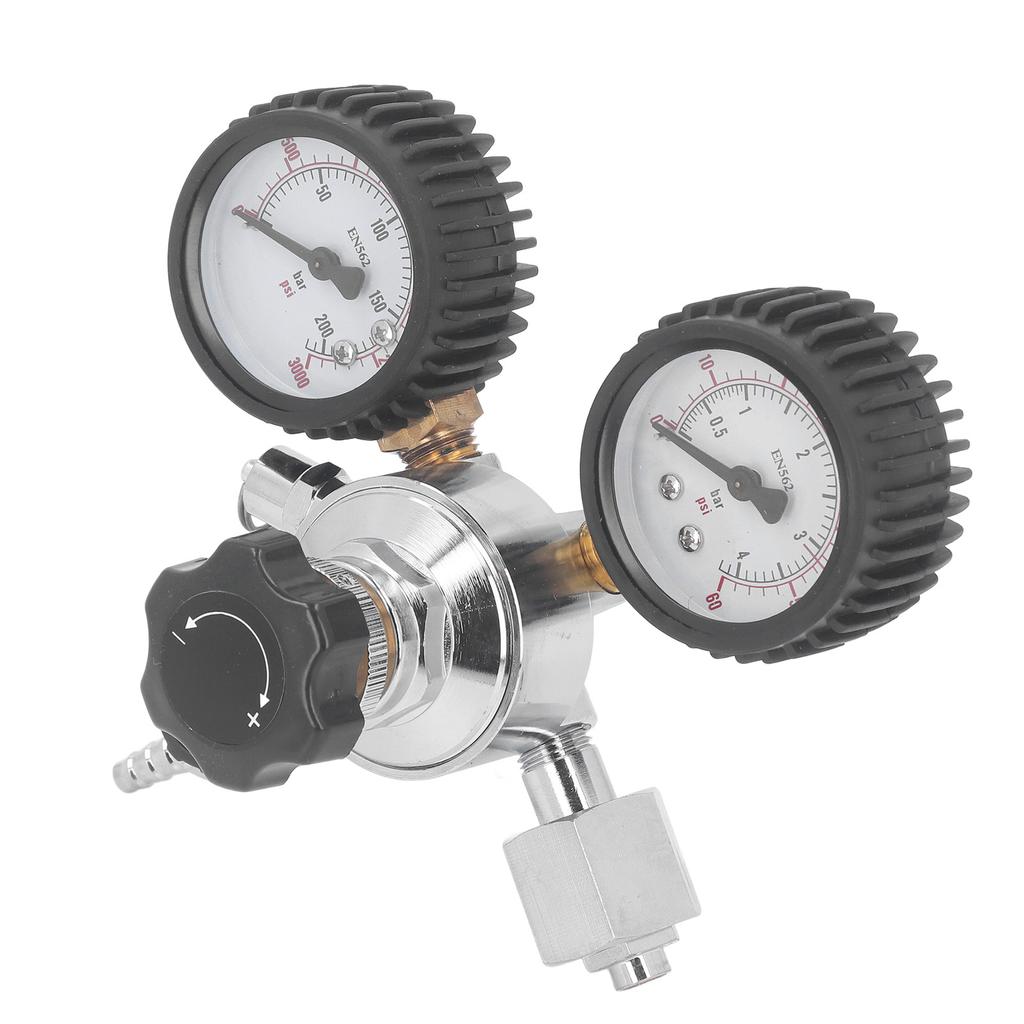 W21.8 Bierfassregler Aluminium ABS mit Schlauch CO2-Regler zum Karbonisieren Zapfen Bier Soda