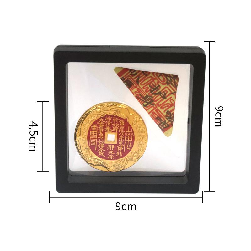Antique Brass Coin Picture Frame With Chinese Lucky Money Design Prosperity Decoration Collectible Artifact For Home Office