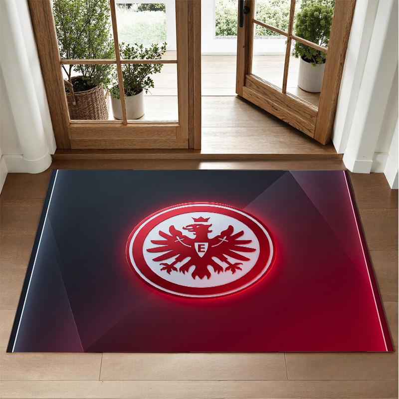 Eintracht Frankfurt Football Design Crystal Velvet Rug Soft Decorative Mat for Bedroom Entrance